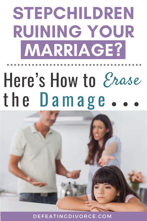 There are many parenting books to consider reading and adopting the strategies in the books prior to considering divorce. . My stepchild is ruining my marriage